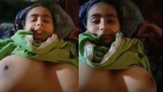 Pakistani girl with huge breasts gets fucked on webcam