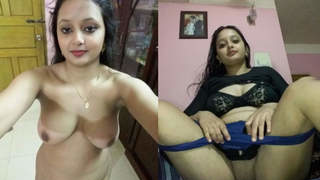 Indian beauty strips down and bares it all on camera