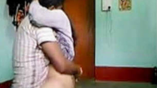 Passionate Indian couple has sex on the floor