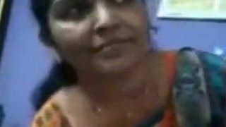 Tamil auntie strips down to her lingerie on video call