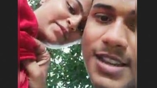 Desi couple's romantic outdoor escapade in village