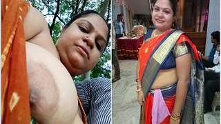 Village bhabhi's big boobs and wild sex in a hot tub