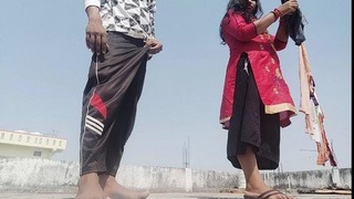 Desi porn couple gives a golden necklace to their beautiful wife in a Hindi video