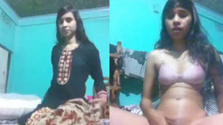 Naked Indian girl flaunts her body in front of the camera