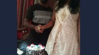 Desi lover surprises boyfriend with two girls on his birthday