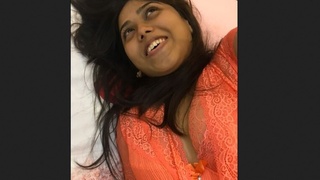 Desi Indian girl moans and talks dirty while masturbating