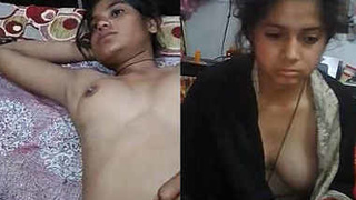 Indian girl with big breasts gets her pussy filmed by lOVER