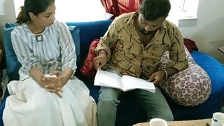 Indian babe begs for a passing grade in hot sex with her young master