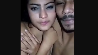 Pretty Bengali girl teases her lover with seductive moves