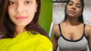 Falak's friend gets a cute Indian girl to fuck one more time