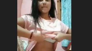 Desi college girl flaunts her big boobs on webcam