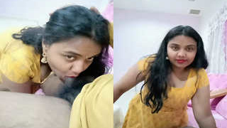 Kruthika, a hot Tamil wife, gives a blowjob in Part 3