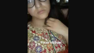 Paki girl with big tits plays with her breasts in a hot video