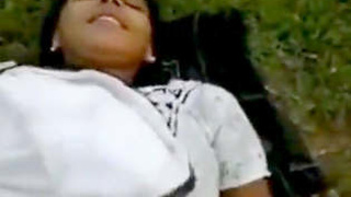 Indian teenage girl gets wild in the open air