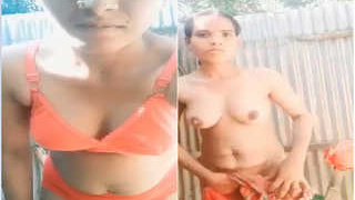 Exclusive video of bhabhi getting dressed after bathing