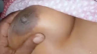 Playing with my aunt's boobs and pussy for pleasure