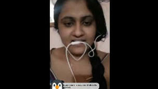 Hot Indian college girl strips naked and teases in part 1