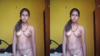 Cute Indian girl bares her body in exclusive video