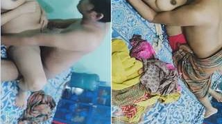 Busty babe Boudi gives a blowjob and gets her tits worshipped