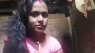 Indian Telugu woman masturbates with sex toys