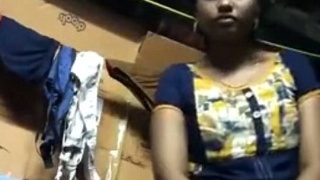 Nude selfie of Indian wife in solo video