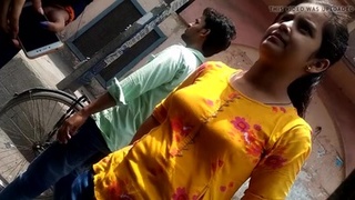 Innocent Indian teen with big tits gets naughty