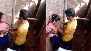 Indian village girl gives a sensual blowjob and titty fuck