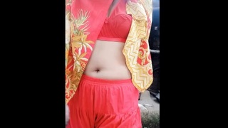 Bangladeshi girl in a sexy dress gets naughty in the shower