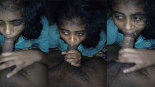 Tamil wife gives a blowjob to her husband in village setting