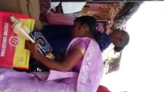 Desi aunty flaunts her big boobs in public