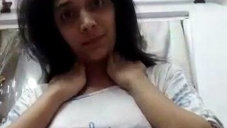 Big boobs Indian cutie in nude selfie video