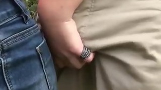 Teen gets double penetrated in a public place