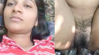Cute Desi girl masturbates in public
