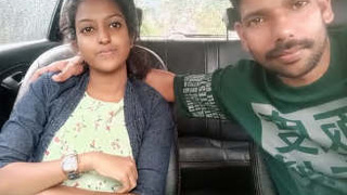 Desi couple has passionate sex in the back of a car