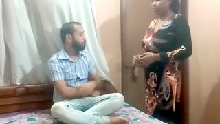 Desi wife and her husband friend have anal sex in front of camera