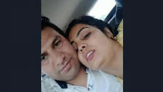 Pakistani couple indulges in erotic play in the backseat
