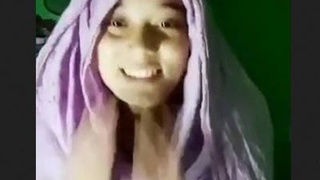 Shy first time with hijab-clad wife