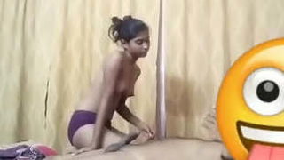 Watch a stunning Indian girl give a sensual blowjob and get fucked in this video
