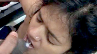 Desi bhabi gives oral pleasure to her stepbrother and gets a facial