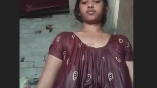 Nepali college girl Randi teases with her big boobs in sensual video